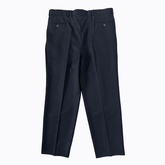 Alfani Men's Trouser Pant Sz 36 100% Wool Navy Pleated Dressy Workwear Business - Picture 2 of 6